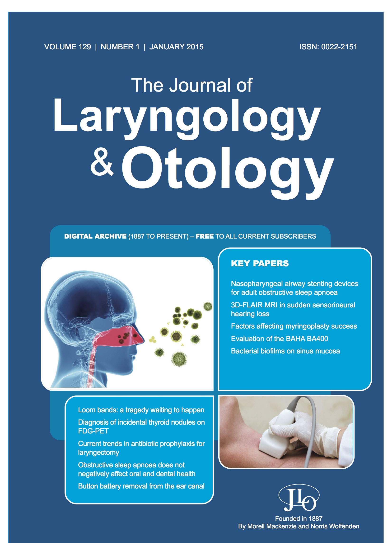 The Journal of Laryngology and Otology Issue October 2015