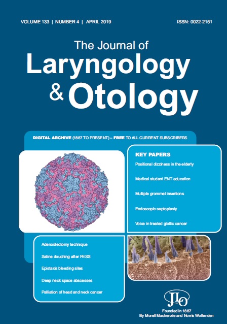 The Journal of Laryngology and Otology April 2019 Issue